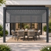 Zestaw Pergola bioklimatyczna aluminiowo-stalowa MIRADOR Element 88 - 3 x 4 m + ROLETA 4M | Antracyt